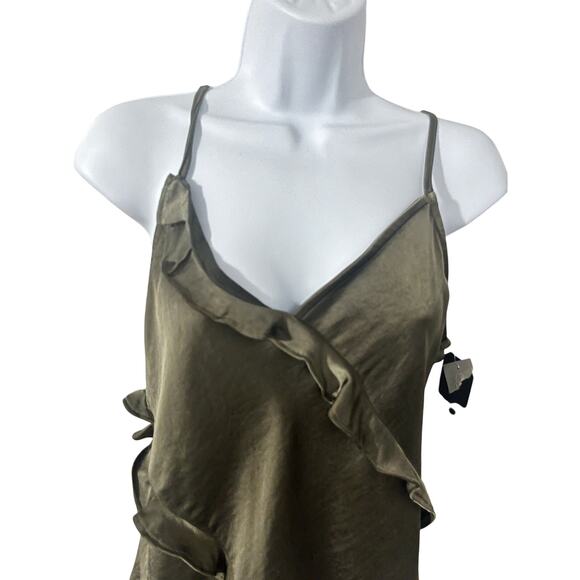 NWT Size Med Melrose & Market Olive Green Satin Cami - Picture 3 of 8